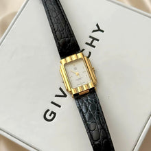 Load image into Gallery viewer, VINTAGE GIVENCHY BLACK LEATHER WATCH
