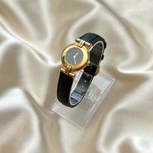 Load image into Gallery viewer, VINTAGE CARTIER BLACK LEATHER WATCH
