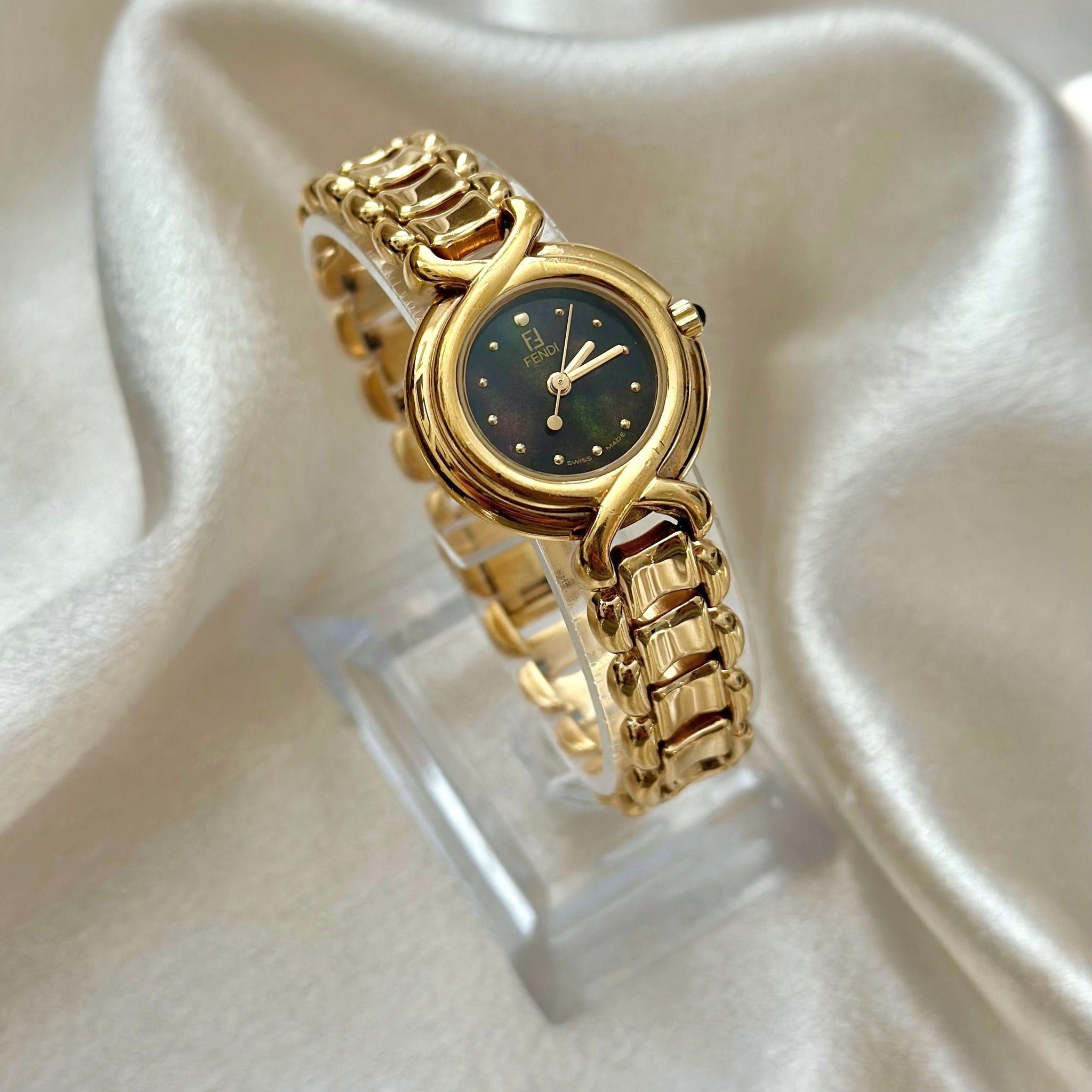 VINTAGE FENDI BLACK MOTHER-OF-PEARL WATCH – Panahon Designs