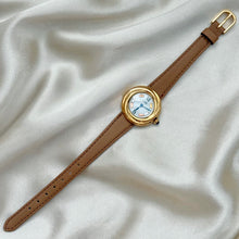 Load image into Gallery viewer, VINTAGE CARTIER TAN LEATHER WATCH
