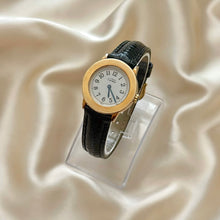 Load image into Gallery viewer, VINTAGE CARTIER BLACK LEATHER WATCH
