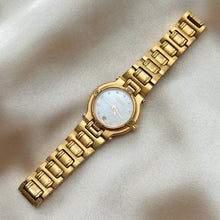Load image into Gallery viewer, VINTAGE GUCCI DIAMOND &amp; MOTHER-OF-PEARL WATCH
