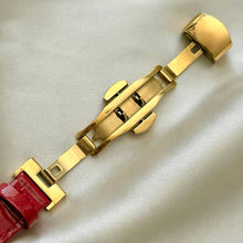 Load image into Gallery viewer, VINTAGE CARTIER RED LEATHER WATCH - WITH EXTRA STRAP

