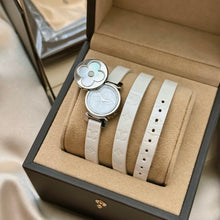 Load image into Gallery viewer, VINTAGE LOUIS VUITTON MOTHER-OF-PEARL &amp; DIAMOND LEATHER WATCH

