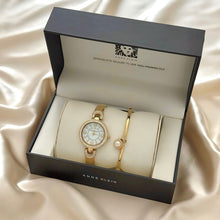 Load image into Gallery viewer, VINTAGE ANNE KLEIN PEARL BANGLE &amp; WATCH SET
