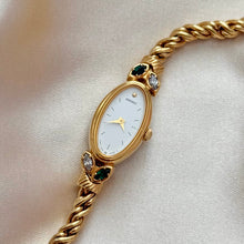 Load image into Gallery viewer, VINTAGE SEIKO EMERALD DAINTY WATCH
