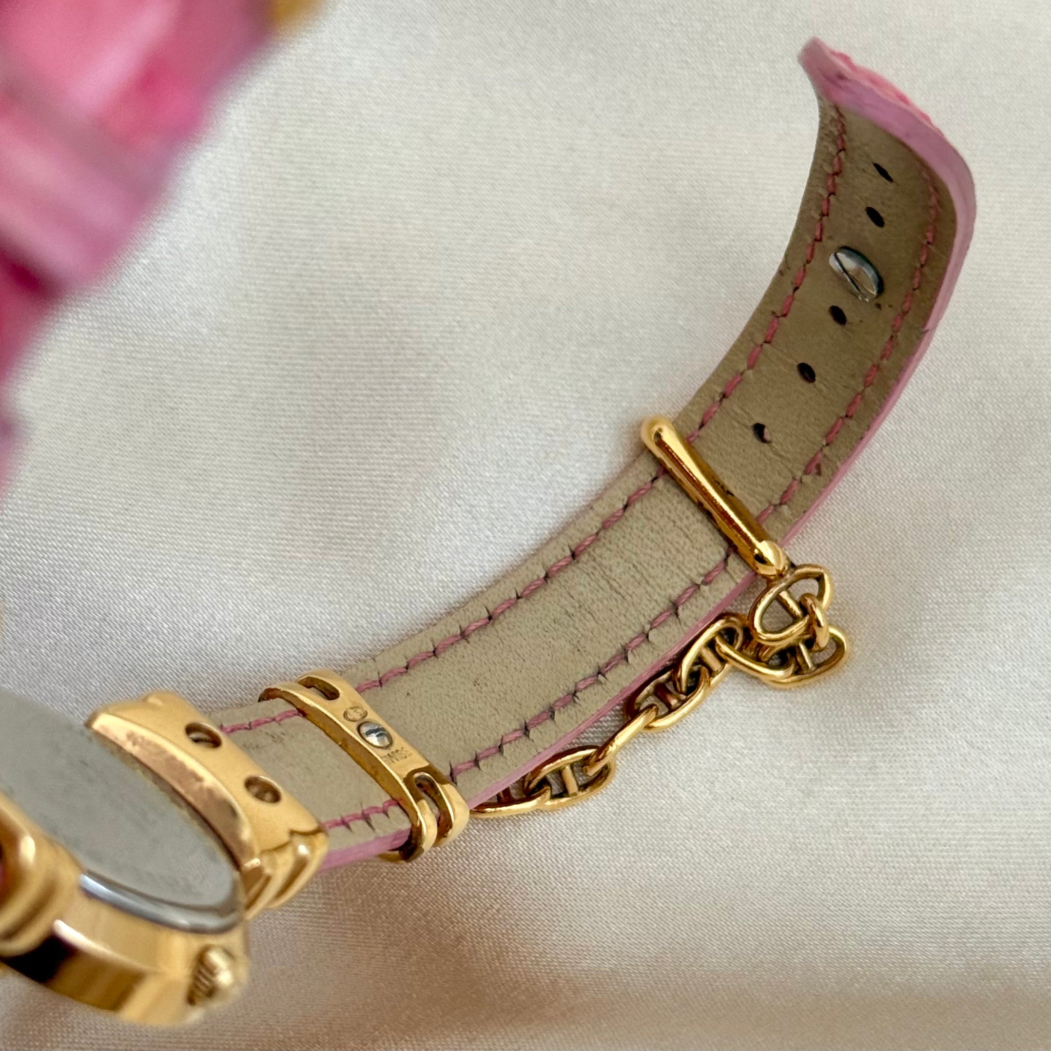 VINTAGE PHILIPPE CHARRIOL PINK LEATHER DIAMOND WATCH – Panahon Designs
