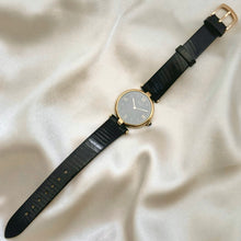 Load image into Gallery viewer, VINTAGE CARTIER BLACK LEATHER WATCH
