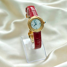 Load image into Gallery viewer, VINTAGE CARTIER RED LEATHER WATCH
