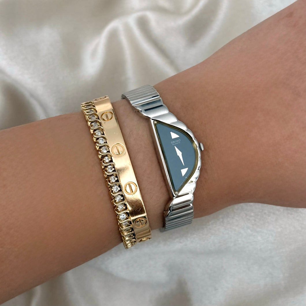 VINTAGE SEIKO SILVER WATCH