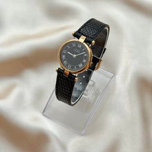 Load image into Gallery viewer, VINTAGE CARTIER BLACK LEATHER WATCH
