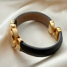 Load image into Gallery viewer, VINTAGE GUCCI BLACK LEATHER WATCH
