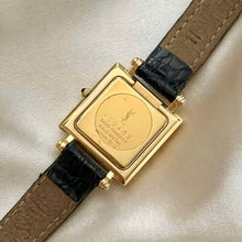 Load image into Gallery viewer, VINTAGE YSL BLACK LEATHER WATCH
