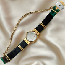 Load image into Gallery viewer, VINTAGE PHILIPPE CHARRIOL DIAMOND GREEN LEATHER WATCH
