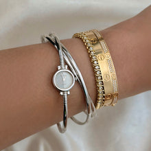 Load image into Gallery viewer, VINTAGE SILVER DAINTY BANGLE WATCH
