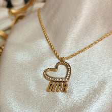 Load image into Gallery viewer, DIOR HEART ROPE CHAIN NECKLACE
